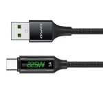 awei CL-123T 1m USB to USB-C / Type-C Digital Display Data Fast Charging Cable - Image 2