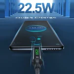 awei CL-123T 1m USB to USB-C / Type-C Digital Display Data Fast Charging Cable - Image 5