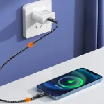 awei CL-126 1.2m 4 in 1 USB to USB-C / Type-C to 8Pin Data Fast Charging Cable, CL-126(Black), CL-126(Blue) - Image 3