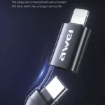 awei CL-126 1.2m 4 in 1 USB to USB-C / Type-C to 8Pin Data Fast Charging Cable, CL-126(Black), CL-126(Blue) - Image 6