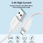JOYROOM S-UM018A9 2.4A USB to Micro USB Fast Charging Data Cable, 2m, 1m, 0.25m - Image 2