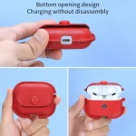 Litchi Texture PU Leather Earphone Protective Case with Lanyard, For AirPods Pro 2 with Lanyard - Image 5