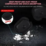 Litchi Texture PU Leather Earphone Protective Case with Lanyard, For AirPods Pro 2 with Lanyard - Image 6