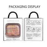 Weave Texture PU Shockproof Earphone Protective Case with Hook, For AirPods 1 / 2, For AirPods 3 - Image 6