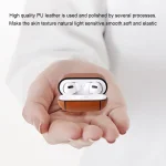 Anti-fall Crazy Horse Texture PU Leather Protective Case with Carabiner, For AirPods Pro, For AirPods 1 & 2 - Image 9