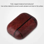 Anti-fall Snakeskin Texture PU Leather Protective Case with Carabiner, For AirPods Pro, For AirPods 1 & 2 - Image 5