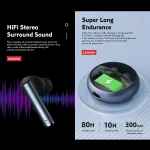 Lenovo LP60 TWS Wireless Bluetooth 5.3 Noise Reduction Earphone - Image 5