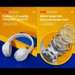 Lenovo TH10 Wireless Bluetooth Gaming Bass Music Sports Noise-cancelling Headphone, TH10 White, TH10 Black - Image 3