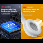 Lenovo TH10 Wireless Bluetooth Gaming Bass Music Sports Noise-cancelling Headphone, TH10 White, TH10 Black - Image 4