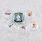 Christmas Transparent TPU Earphone Case, For Samsung Galaxy Buds Live - Image 2
