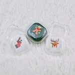 Christmas Transparent TPU Earphone Case, For Samsung Galaxy Buds Live - Image 4