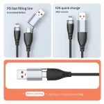 ADC-008 2 in 1 PD 30W USB/Type-C to 8 Pin Fast Charge Data Cable, Length: 1m - Image 6