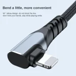 ADC-009 20W USB-C/Type-C to 8 Pin Double Elbow Data Cable, 0.4m, 1m, 2m - Image 3