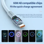 ADC-014 6A USB to USB-C/Type-C Liquid Silicone Data Cable, 0.5m - Image 4