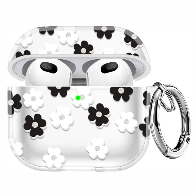 Glitter Four-color Flower Earphone Protective Case, For AirPods 3