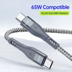DUZZONA A2 PD 65W USB-C / Type-C to Type-C Fast Charging Data Cable, Length: 1m, 1m Type-C to Type-C - Image 2