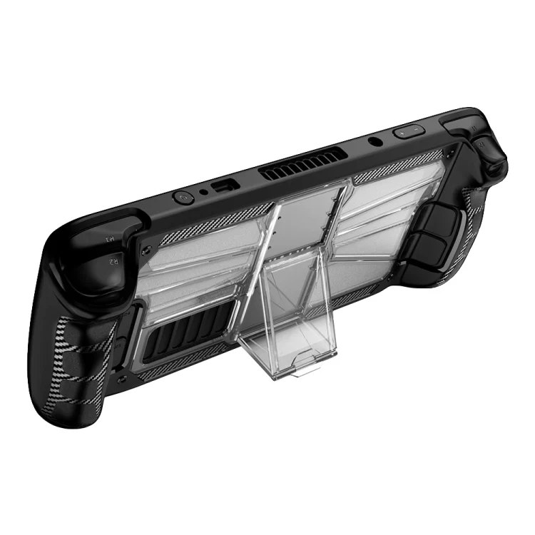 Shockproof PC + TPU Game Console Protective Case with Holder, For Steam Deck
