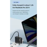 USAMS Type-C to Type-C PD100W Aluminum Alloy Transparent Digital Display Fast Charge Data Cable, 1.2m, Type-C to Type-C, 2m, Type-C to Type-C - Image 3