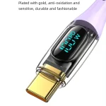 USAMS Type-C to Type-C PD100W Aluminum Alloy Transparent Digital Display Fast Charge Data Cable, 1.2m, Type-C to Type-C, 2m, Type-C to Type-C - Image 6
