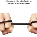 USAMS Type-C to Type-C PD100W Aluminum Alloy Transparent Digital Display Fast Charge Data Cable, 1.2m, Type-C to Type-C, 2m, Type-C to Type-C - Image 8