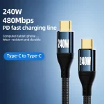 PD 240W Type-C to Type-C Fast Charge Data Cable, 0.5m, 1m, 1.5m, 2m, 3m - Image 2