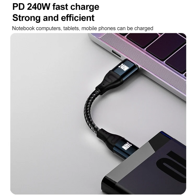 EDA004136001_2.webp PD 240W Type-C to Type-C Fast Charge Data Cable, 0.5m, 1m, 1.5m, 2m, 3m - Image 3