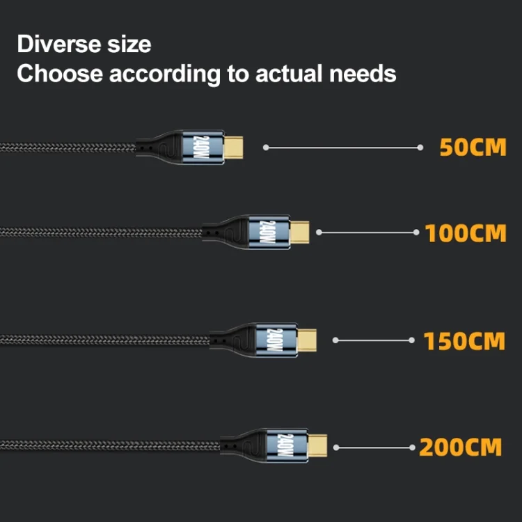 EDA004136001_5.webp PD 240W Type-C to Type-C Fast Charge Data Cable, 0.5m, 1m, 1.5m, 2m, 3m - Image 6