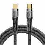 ROCK Z21 100W USB-C/Type-C to USB-C/Type-C Transparent Fast Charging Data Cable, Length: 1.2m, Type-C to Type-C
