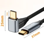 For Steam Deck Gen2 100W USB-C/Type-C Male to USB-C/Type-C Male Stereo Curved Data Cable, 0.5m, 1m, 1.5m, 2m, 3m - Image 2