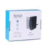 10 in 1 65W QC3.0 USB Smart Fast Charger, US Plug, UK Plug - Image 6