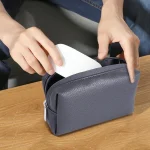 Leather Power Pack Charger Data Cable Mouse Digital Storage Bag - Image 4