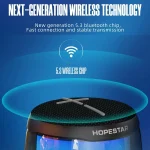 HOPESTAR P49 Tone Pulse RGB Light Waterproof Bluetooth Speaker, P49(Black), P49(Grey), P49(Blue) - Image 6