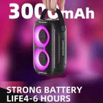 HOPESTAR Party200 mini Portable Tone Pulse RGB Light Bluetooth Speaker, Party200 mini - Image 7