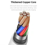 USAMS US-SJ610 U84 PD20W USB-C / Type-C to 8 Pin Charging Data Cable, PD20W 8 Pin 1m, PD20W 8 Pin 2m, PD20W 8 Pin 3m - Image 3