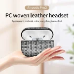 PC Woven Leather Skin Earphone Case, For AirPods Pro 2 - Image 3