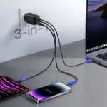 JOYROOM TCG01 GaN Ultra 65W 2 Type-C + 1 USB Fast Charger with 1.2m Type-C Cable, EU Plug, UK Plug - Image 6