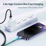 JOYROOM S-UL012A10 Extraordinary Series 2.4A USB-A to 8 Pin Fast Charging Data Cable, 20W 8 Pin, 1.2m, 20W 8 Pin, 2m, 20W 8 Pin, 3m - Image 2