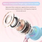 T25 RGB Stereo Cat Ear Bluetooth Wireless Headphones with Detachable Microphone - Image 5