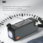 T&G TG637 Outdoor Portable Solar Power Wireless Bluetooth Speaker with FM / Flashlight / TF Card Slot, TG637 - Image 5