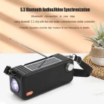 T&G TG637 Outdoor Portable Solar Power Wireless Bluetooth Speaker with FM / Flashlight / TF Card Slot, TG637 - Image 6