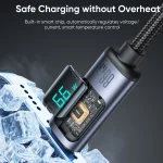 JOYROOM S-AC066A16 6A USB to USB-C / Type-C Digital Display Fast Charging Data Cable, USB to Type-C - Image 2