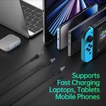 DUZZONA A4 5A USB-C / Type-C to USB-C / Type-C + 8 Pin + Micro USB Fast Charging Data Cable, Cable Length: 1.3m - Image 3