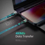 DUZZONA A4 5A USB-C / Type-C to USB-C / Type-C + 8 Pin + Micro USB Fast Charging Data Cable, Cable Length: 1.3m - Image 7