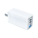 65W Dual PD USB-C / Type-C + USB 3-Port Gan Fast Charging Charger, US Plug, EU Plug, UK Plug