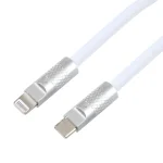 Mech Series 120W USB-C / Type-C to 8 Pin Metal Plug Silicone Fast Charging Data Cable, Length: 1.2m, 8 Pin, 1.2m Type-C to 8 Pin - Image 4