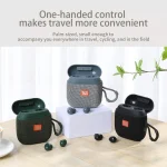 T&G TG809 2 in 1 Portable Outdoor Wireless Speaker & Mini TWS Bluetooth Earbuds, TG809 - Image 5