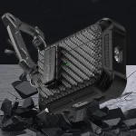 Alpha Carbon Fiber Wireless Bluetooth Earphone Protective Case, For AirPods 2 / 1 - Image 6