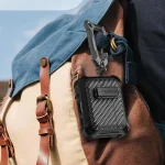 Alpha Carbon Fiber Wireless Bluetooth Earphone Protective Case, For AirPods 2 / 1 - Image 7