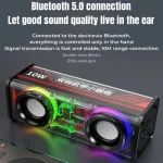 V8 Transparent Mechanical TWS Subwoofer Wireless Bluetooth Speaker, V8 - Image 3