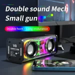 V8 Transparent Mechanical TWS Subwoofer Wireless Bluetooth Speaker, V8 - Image 4
